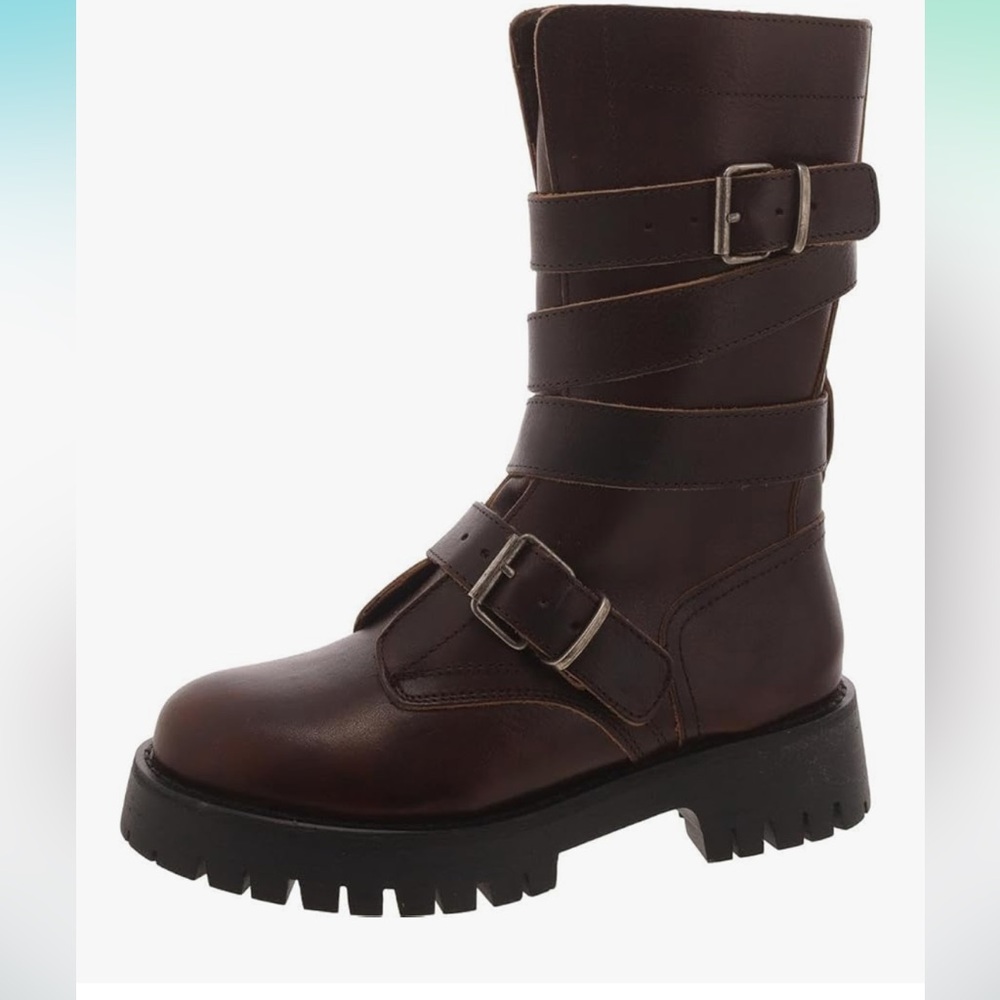 Steve Madden Dark Brown Combat Boots
